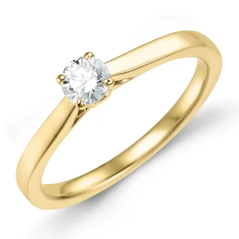 0,30 ct lab grown diamant solitärring i 9 karat guld 0,30 ct