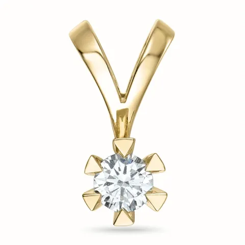 0,40 ct lab grown diamant hängen i 9 carat guld 0,40 ct