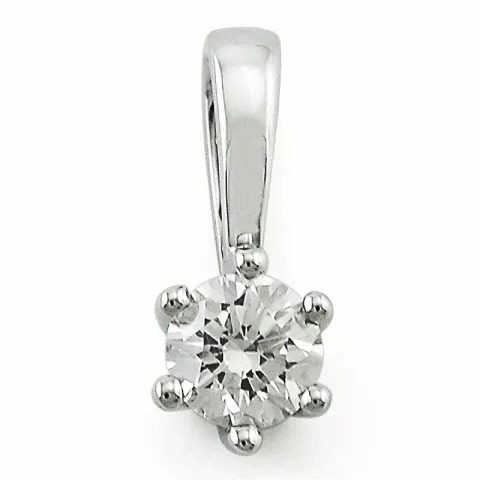 0,20 ct lab grown diamant solitärberlock i 9 carat vitguld 0,20 ct