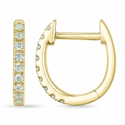 8 mm lab grown diamant creol i 9 karat guld med lab grown diamant 