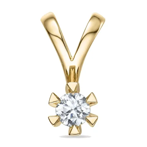 0,30 ct lab grown diamant hängen i 9 carat guld 0,30 ct