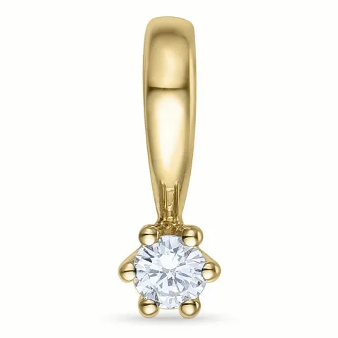 0,05 ct lab grown diamant solitärberlock i 9 carat guld 0,05 ct