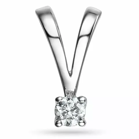 0,05 ct lab grown diamant solitärberlock i 9 carat vitguld 0,05 ct
