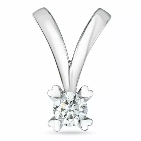0,20 ct lab grown diamant solitärberlock i 9 carat vitguld 0,20 ct