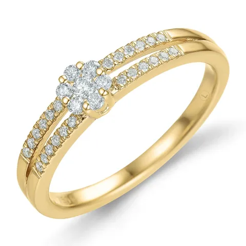 lab grown diamant ring i 14  karat guld 0,21 ct