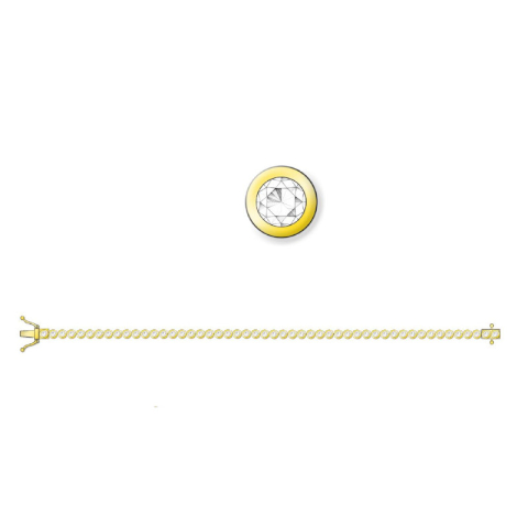 armband i 14  karat guld