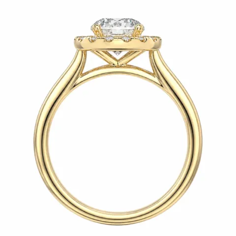 lab grown diamant ring i 14  karat guld 1,0 ct 0,21 ct