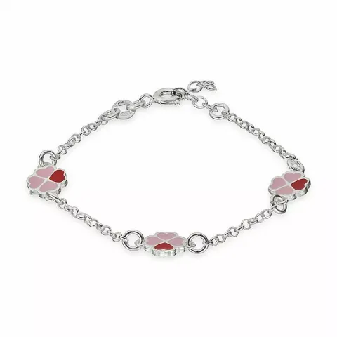 blommor barnarmband i silver med blommaberlock i silver