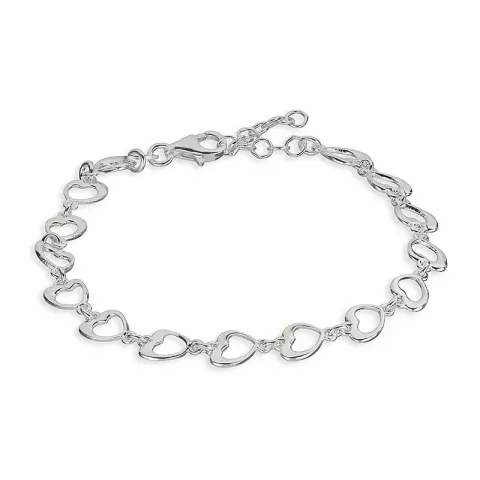 hjärta armband i silver med hjärthängen i silver