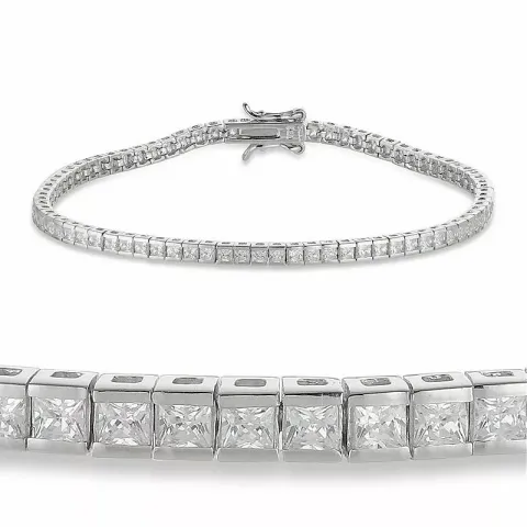 zirkon tennisarmband i silver  x 3,1 mm