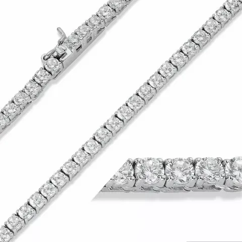 zirkon halsband i silver x 3,1 mm