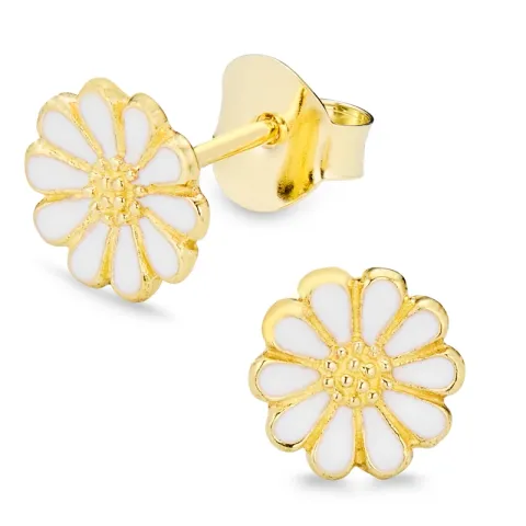 prästkrage örhängen i förgyllt silver