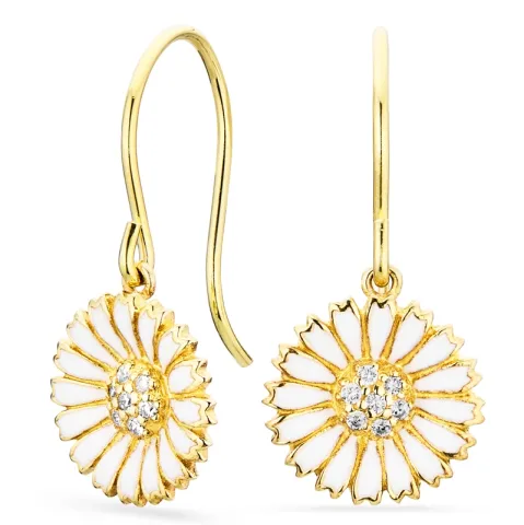 prästkrage örhängen i förgyllt silver