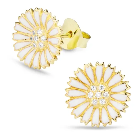 11,5 mm prästkrage örhängen i förgyllt silver