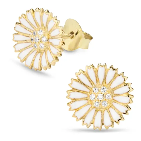 11,5 mm prästkrage örhängen i förgyllt silver - Marie