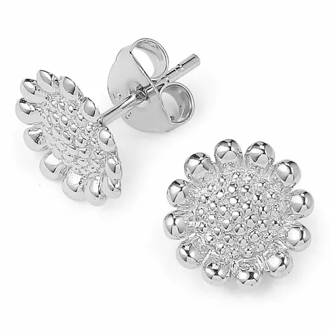 blommor örhängen i rhodinerat silver