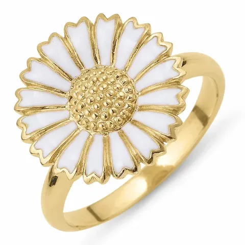 15 mm prästkrage ring i förgyllt silver - Marie