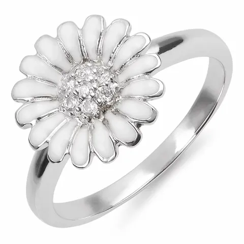 11 mm prästkrage zirkon ring i silver - Matilda