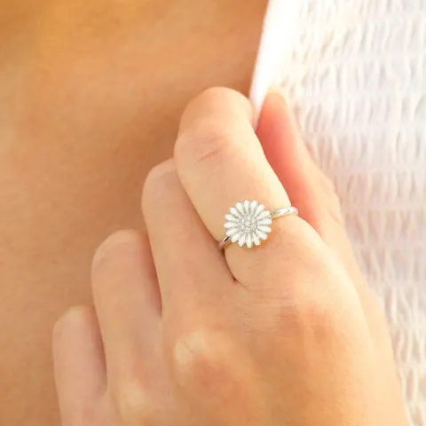 11 mm prästkrage zirkon ring i silver - Matilda