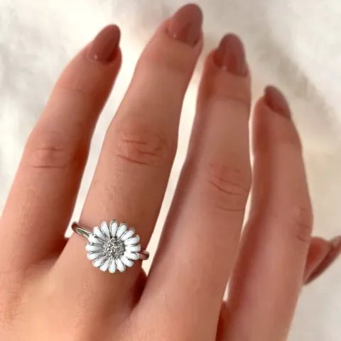 11 mm prästkrage zirkon ring i silver