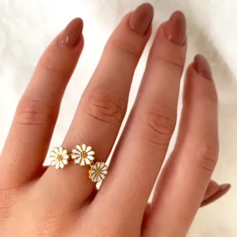 7 mm prästkrage ring i förgyllt silver