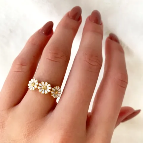 elegant prästkrage ring i förgyllt silver