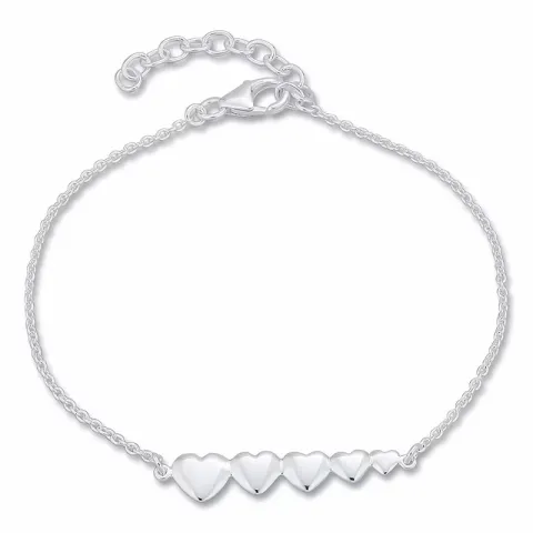 hjärta armband i silver med hjärthängen i silver