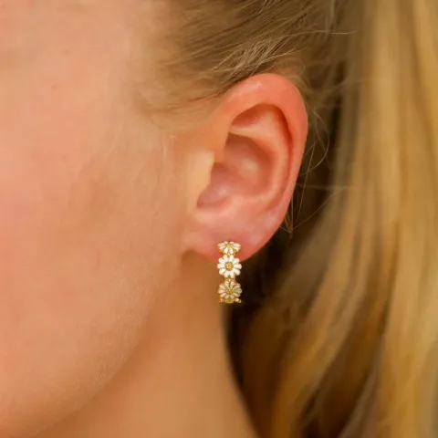 16 mm prästkrage halvcreol i förgyllt silver - Maggie
