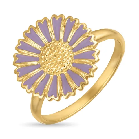 14 mm prästkrage lila ring i förgyllt silver - Marie