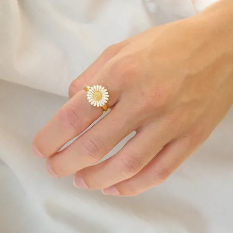 prästkrage ring i förgyllt silver - Matilda