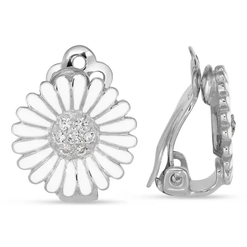 14 mm prästkrage örhängen i silver - Matilda