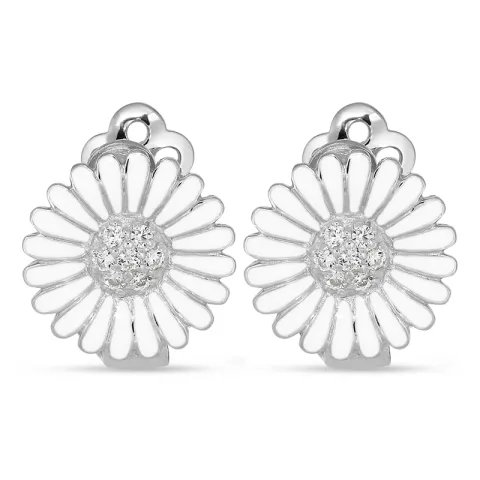 14 mm prästkrage örhängen i silver - Matilda