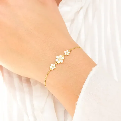prästkrage armband i förgyllt silver - Majse