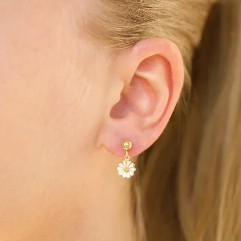 7 mm prästkrage örhängestift i förgyllt silver - Maggie