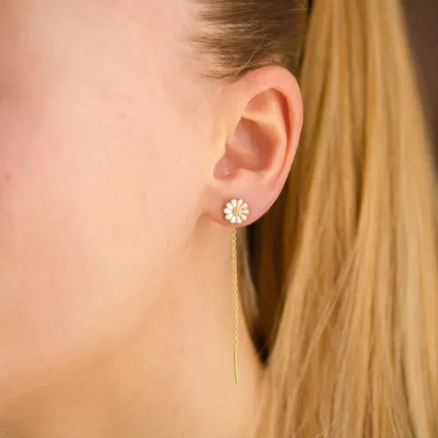 prästkrage örhängestift i förgyllt silver - Maggie