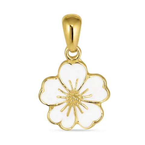 11 mm förgätmigej hängen i förgyllt silver