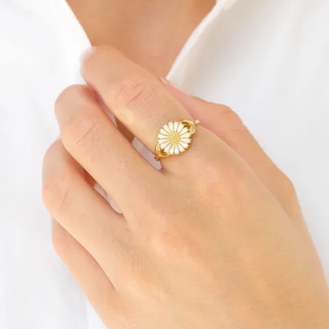 11 mm prästkrage ring i förgyllt silver - Marie