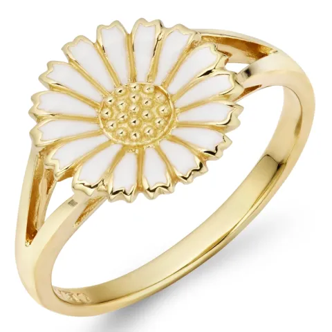 10 mm prästkrage ring i förgyllt silver - Marie