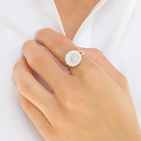 14 mm prästkrage ring i silver - Marie