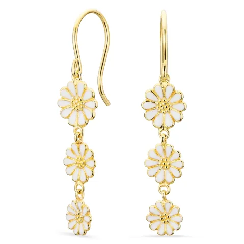 prästkrage örhängen i förgyllt silver