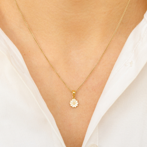 prästkrage hängen i förgyllt silver - Maggie