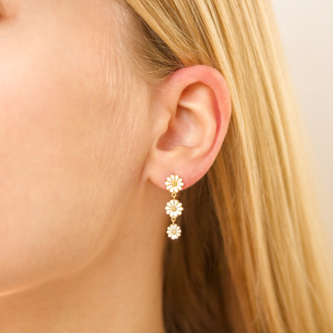 prästkrage örhängen i förgyllt silver - Maggie