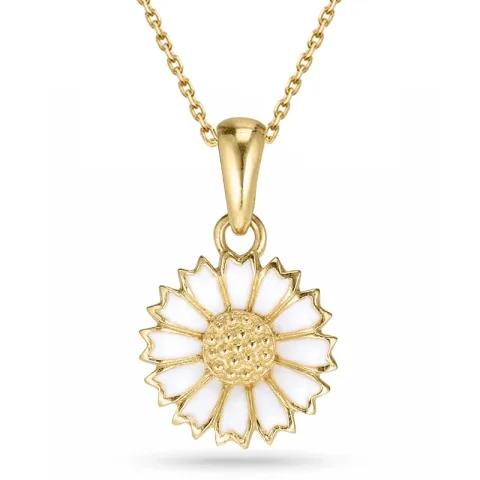 11 mm prästkrage halskedja med berlocker i förgyllt silver - Marie