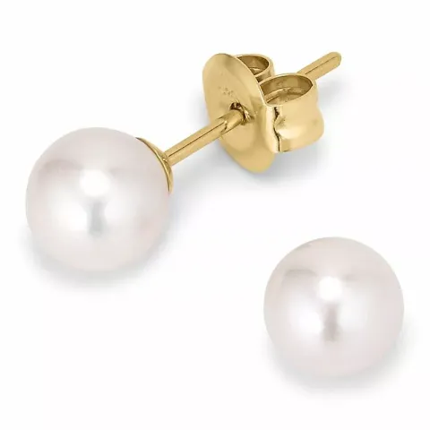 7-7,5 mm aa-graded vita pärlörhängestift i silver