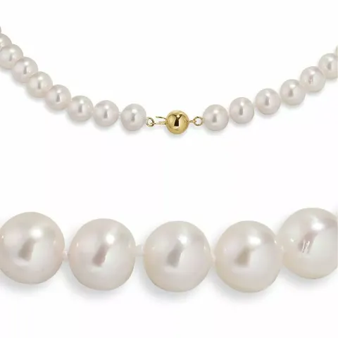 45 cm vit a-graderad pärlakedja med .