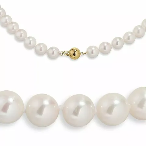 45 cm vit a-graderad pärlakedja med .
