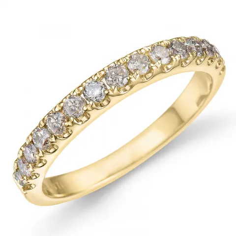 Kollektionsprov champagne diamant ring i 14  karat guld 0,50 ct