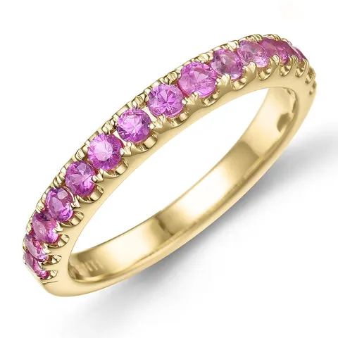 rosa safir alliancring i 14 karat guld 0,71 ct