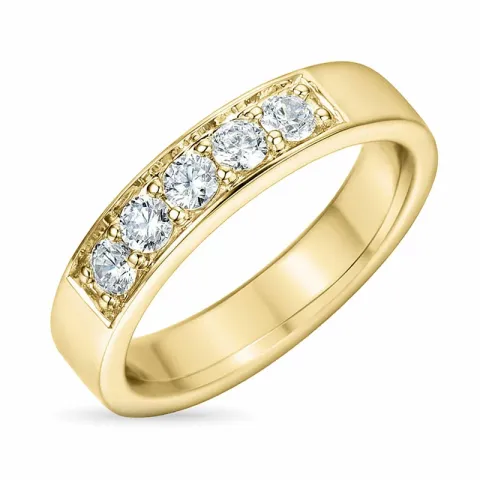 diamant alliancring i 14  karat guld 0,50 ct