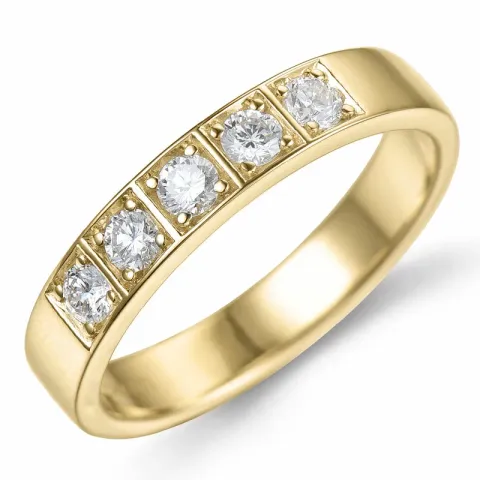 diamant alliancring i 14  karat guld 0,35 ct